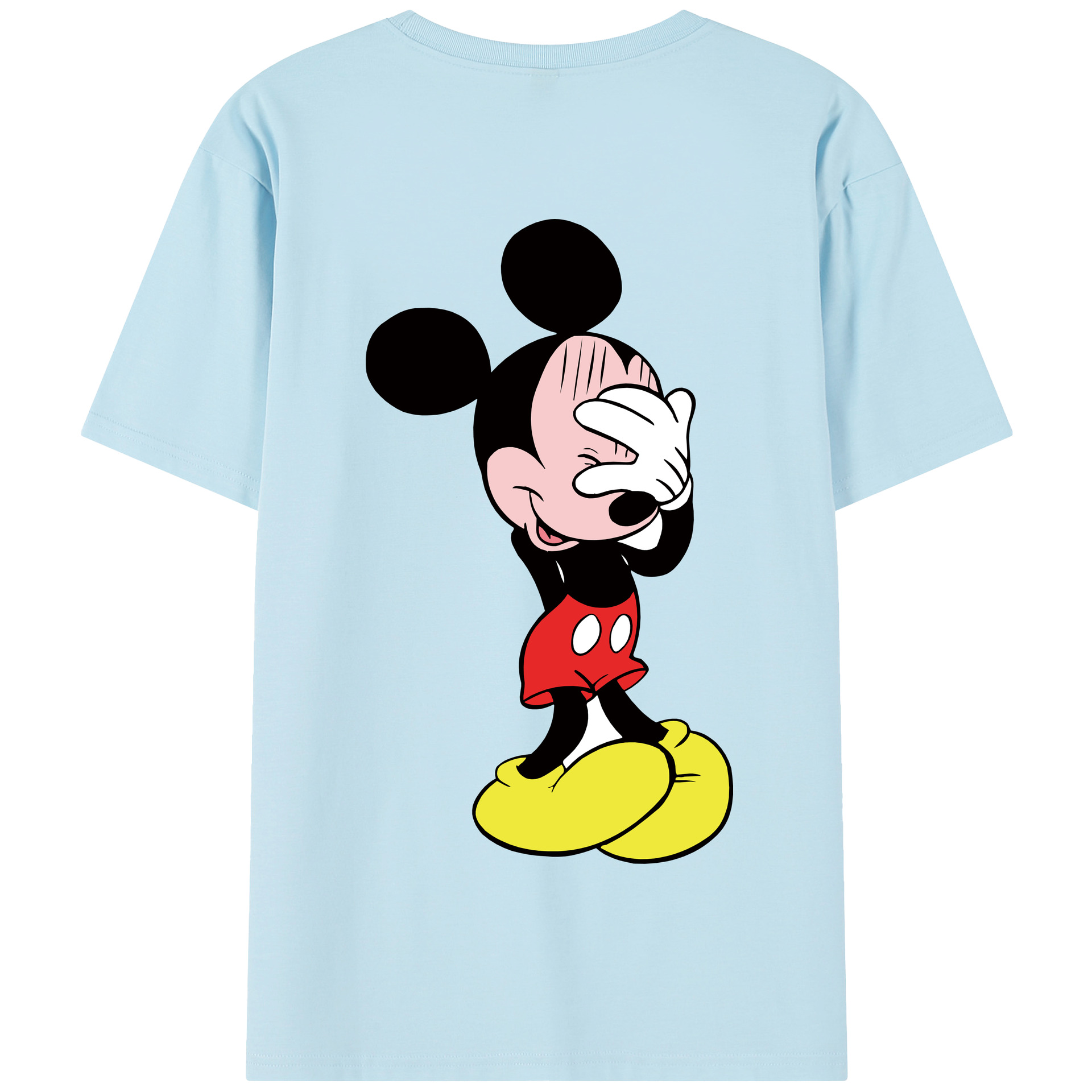 （画像用） ミッキーマウス Mickey Mouse 綿100％半袖Tシャツ（背面プリント）